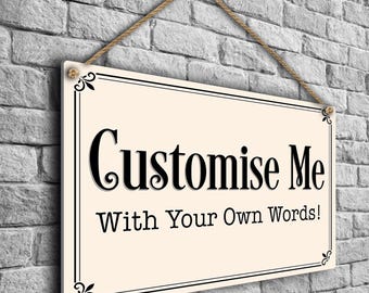 Custom Made Sign, Personalized Outdoor Plaque add any Text Logo or Graphics