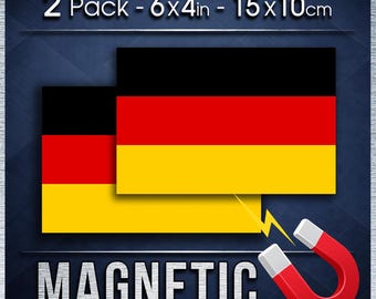 Germany Flag Car Magnet 2 Pack, Weatherproof Magnetic Vehicle Signs for Cars Vans