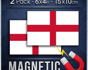 England Flag Car Magnet 2 Pack, Weatherproof Magnetic Vehicle Signs for Cars Vans