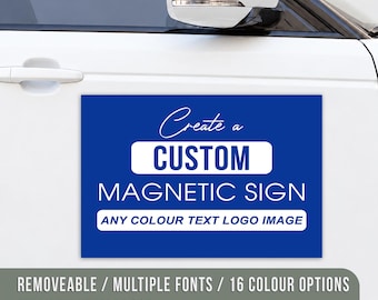 Custom Magnetic Car Signs, Personalized Vehicle Door Magnets with Business Logo