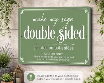 Zusatzoption – Mein Schild doppelseitig gestalten