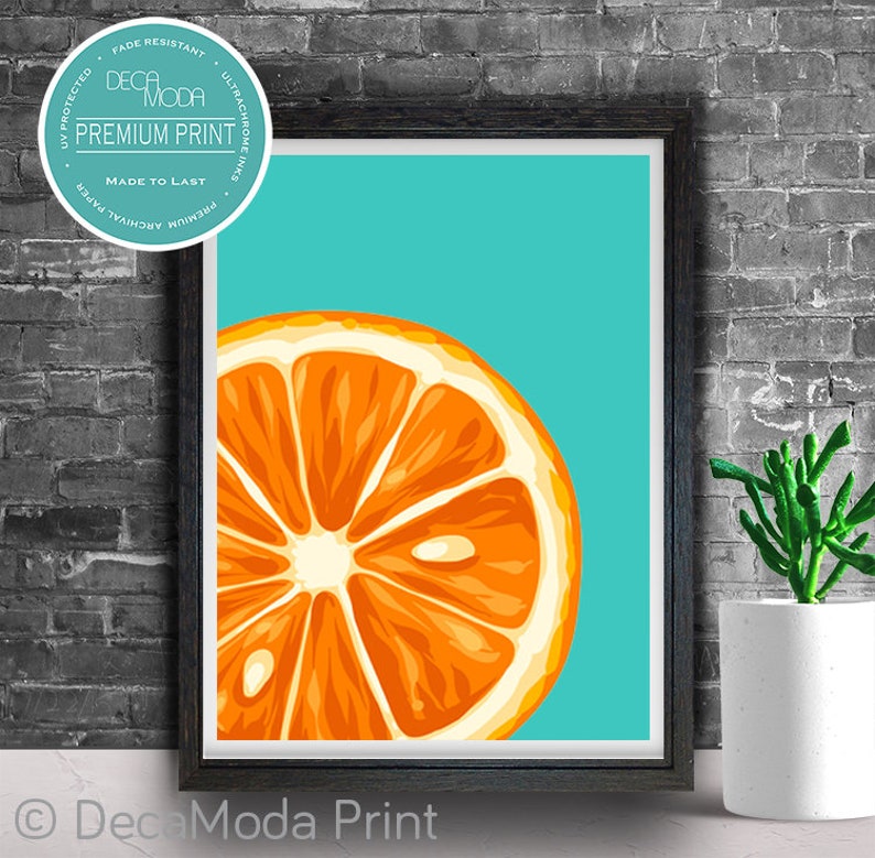 ORANGE PRINT Kitchen Print Watercolor Orange Print Orange | Etsy