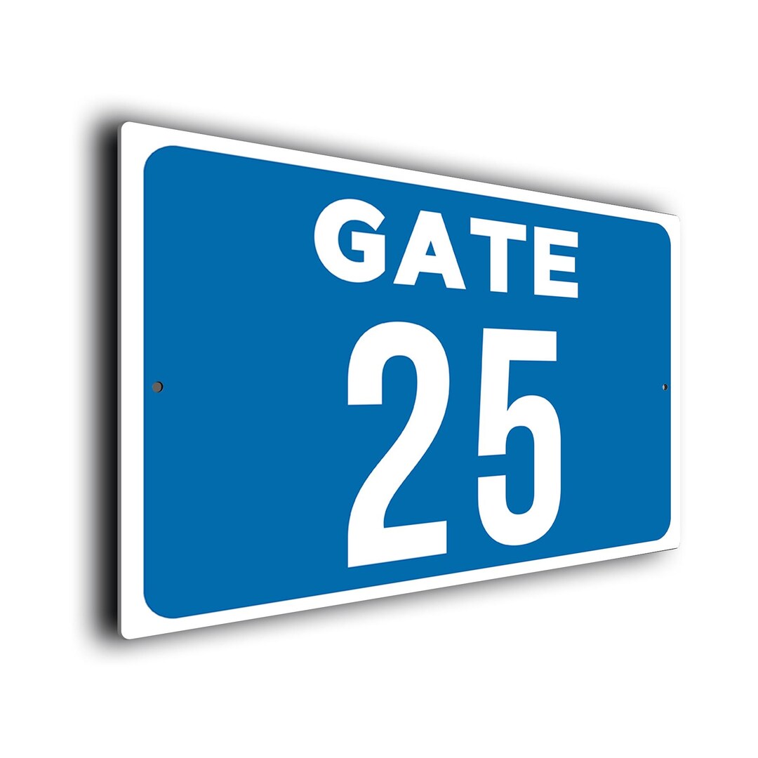 Bay Number Sign Custom Blue Gate Number Sign: Weatherproof Industrial Loading Bay ...