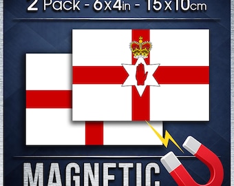 Northern Ireland Flag Car Magnet Pair, Weatherproof Vehicle Signs for Cars Vans