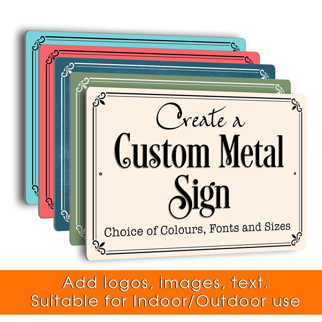 Mq Signs Create a Custom Metal Sign – Weatherproof Aluminum Composite Signs, UV ...