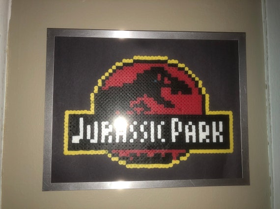Jurassic park framed sign