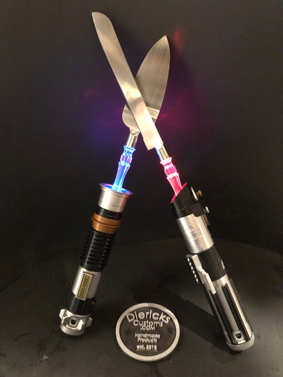 Litesaber wedding cake knife and spatula