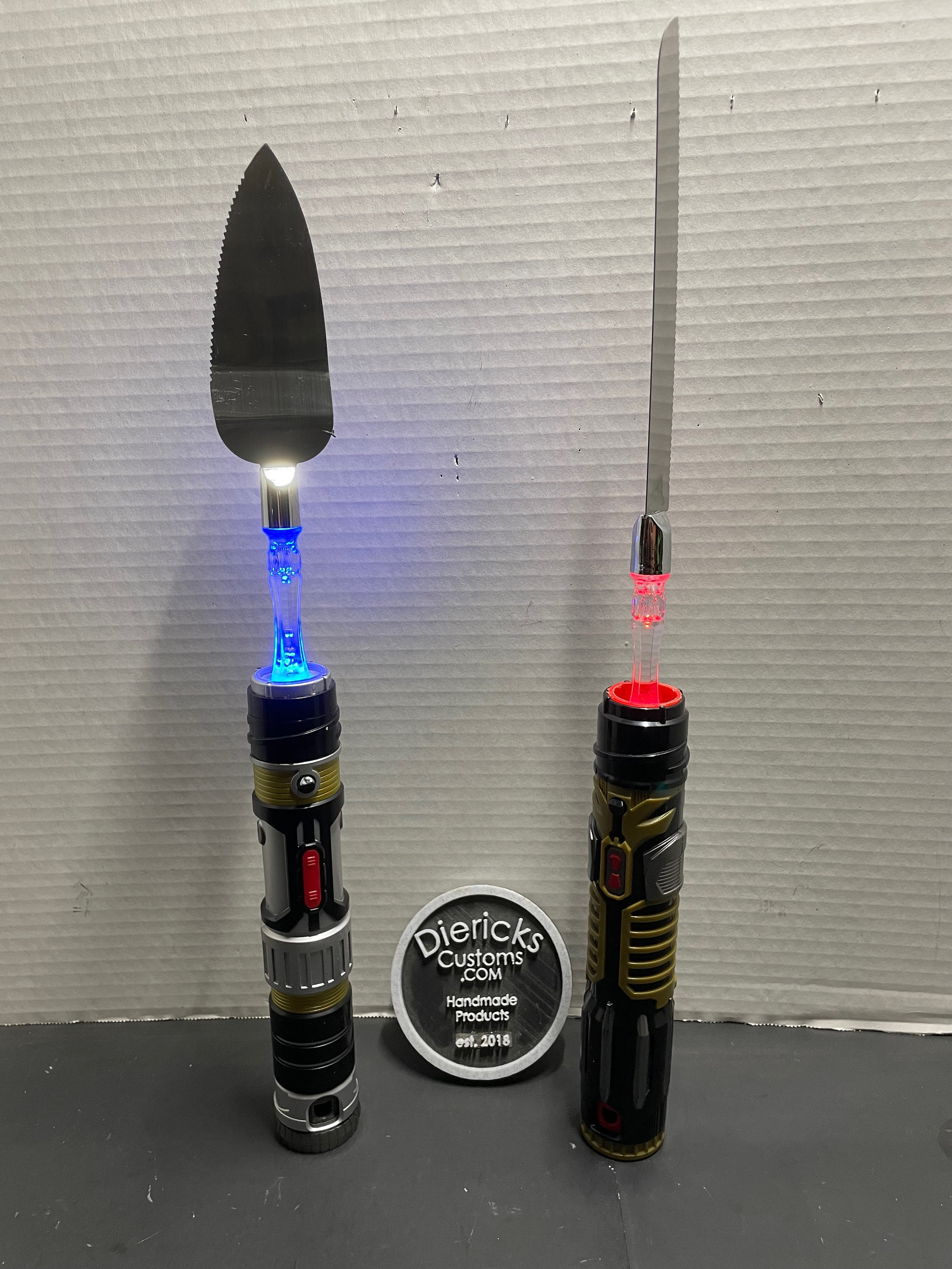 Litesaber wedding cake knife and spatula