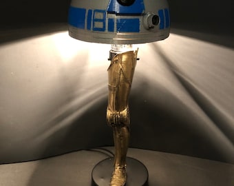 C 3po R2 D2 Inspired Leg Lamp and Shade Etsy Denmark