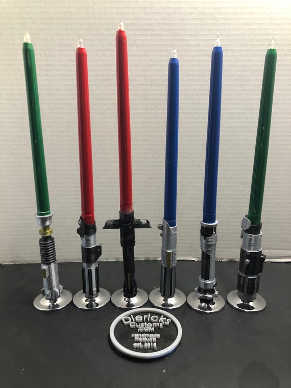 Litesaber candle stick holders
