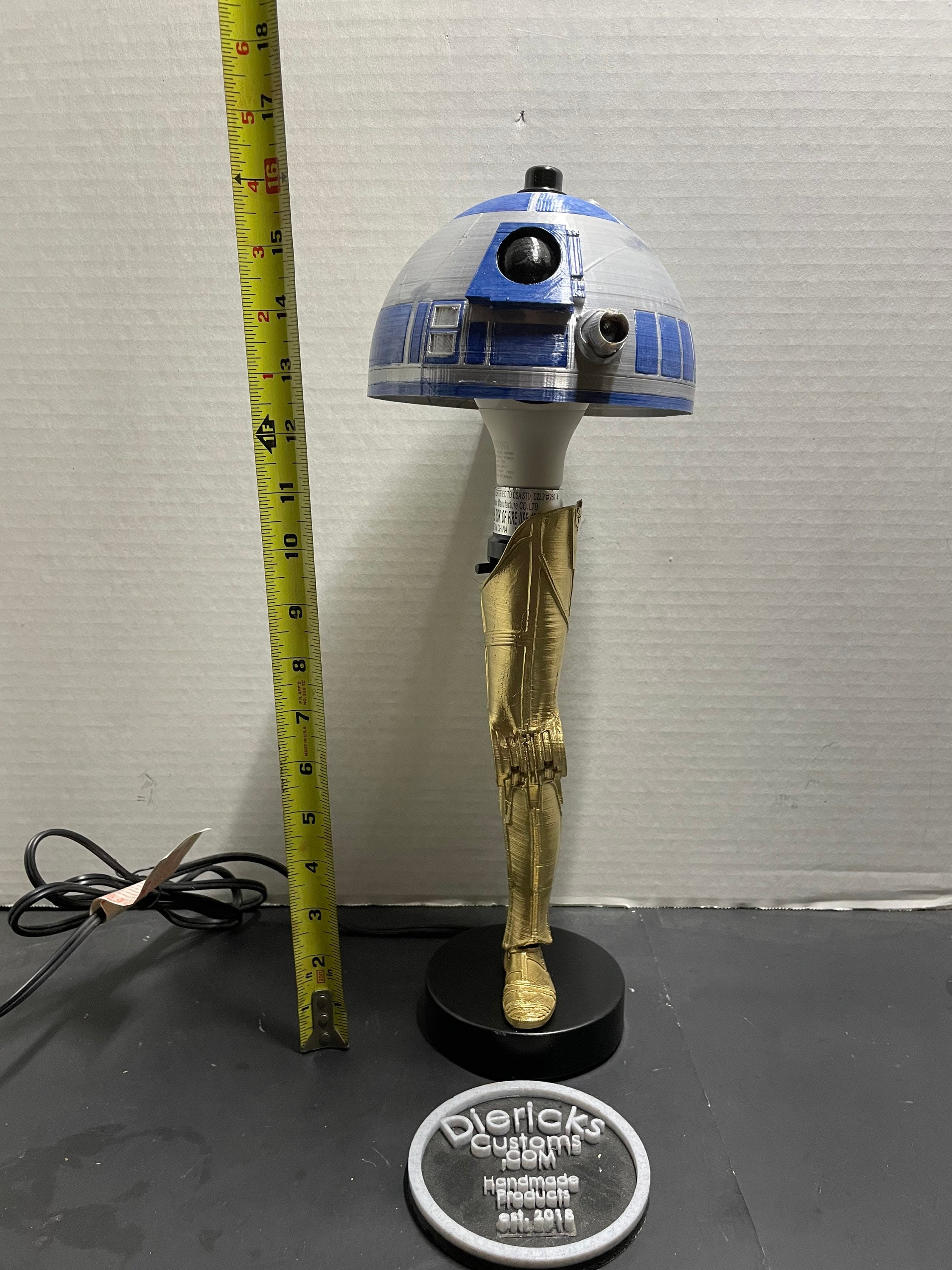 C 3po R2 D2 Inspired Leg Lamp and Shade Etsy Denmark