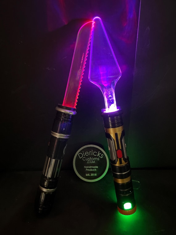 Lazer sword wedding cake serving set.
