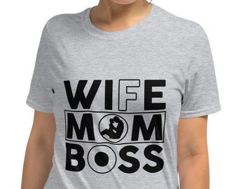 Esposa mamá jefe, esposa vida mamá vida mejor vida camiseta, regalo de Navidad para la esposa, camisa de mamá, camiseta de mamá, regalo del día de las madres, camiseta de mamá, regalo para ella