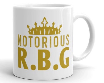 The Notorious RBG Coffee Mug - Ruth Bader Ginsburg Ceramic Cup - I dissent Coffee Mug - Feminist Gift for Friend