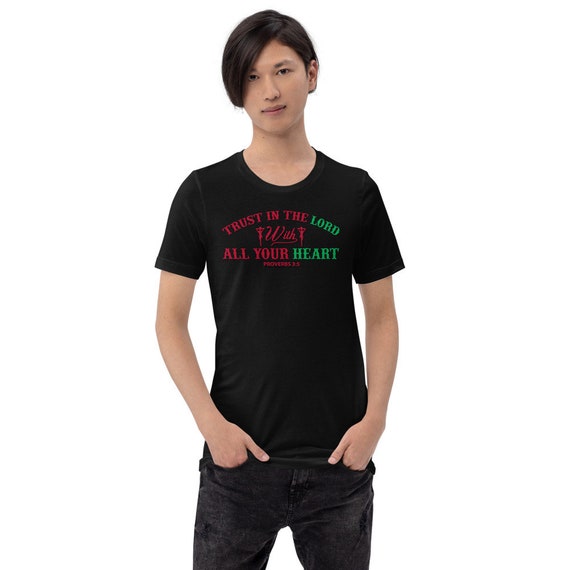 T-shirt Homme Chrétien Message 'Confiance Dans Le Seigneur' - 100% Coton - Neuf Sans étiquettes