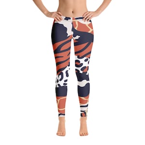 Leopard Leggings For Women, Leopard All Over Yoga Pants, Giraffe Leggings, Women Yoga pants, Zebra Leggings, Exotic Animals Print Leggings