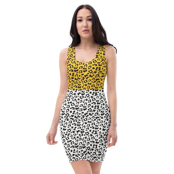 blue dress for baby girl MY GOOD SIDE LEOPARD MESH MINI DRESS IN BLACK – AKIRA main image 0