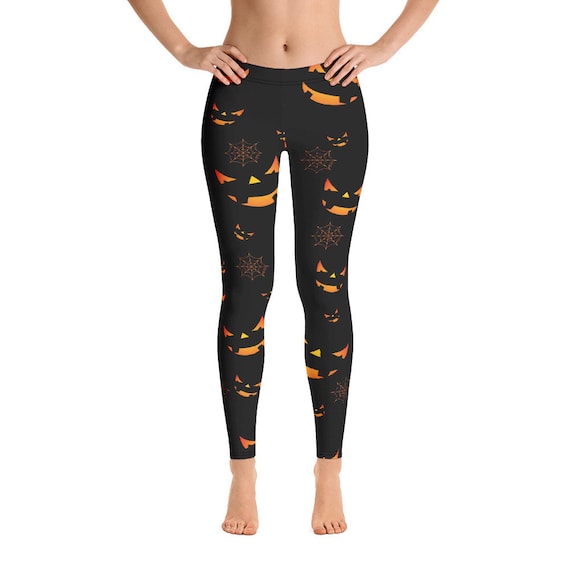 Halloween Jack o lantern Leggings Spider Web Leggings Sports and Yoga Leggings Halloween Leggings Women Halloween Leggings Girl Etsy UK