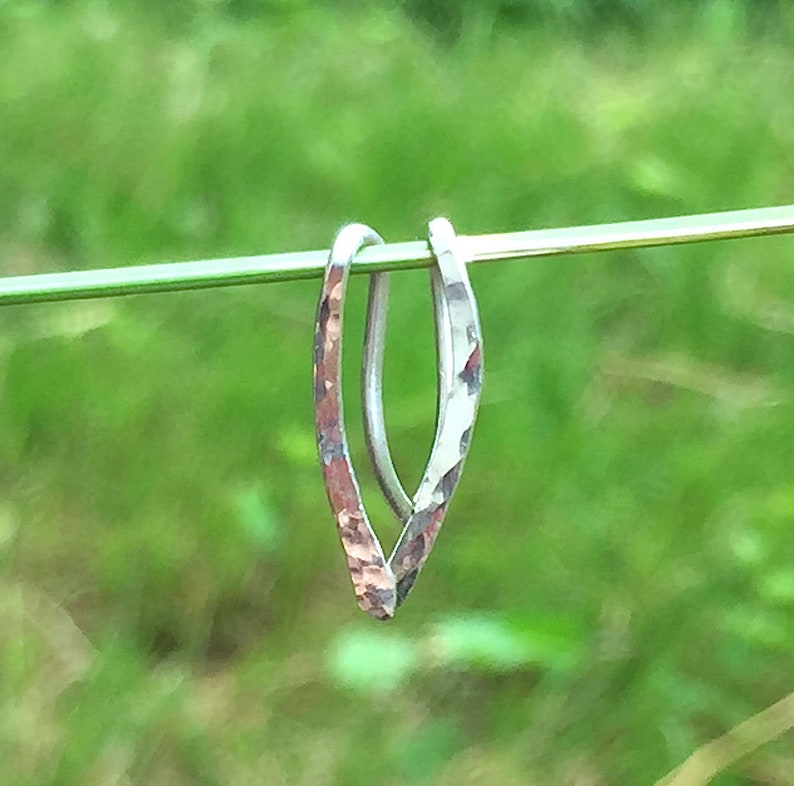 Ear Cuff Silver Ear Climber Earrings Ear Crawler Hammered Sterling Silver Wire Ear Wrap Ear Climbers Minimalist Silver Eco Friendly Jewelry