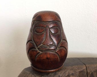 Vintage Wooden Daruma, Japan - Etsy