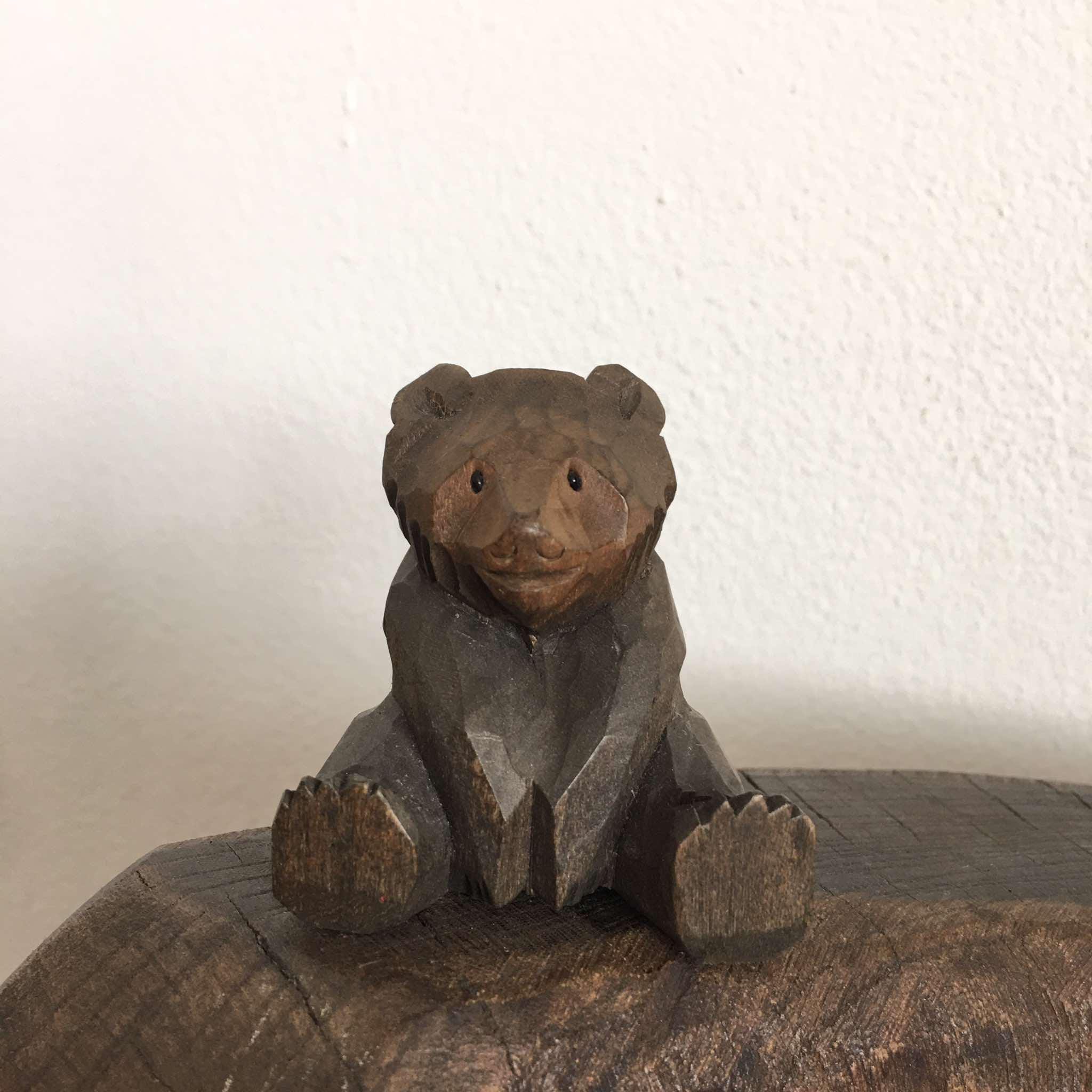 1960 年代のヴィンテージ アイヌ クマの木彫り - Etsy 日本