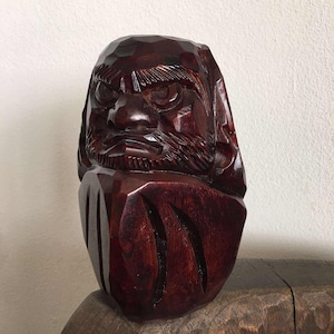 Japanese vintage DARUMA doll wood