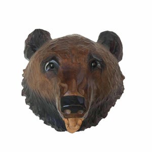 Vintage 1960s Japanese Ainu Bear wood carving