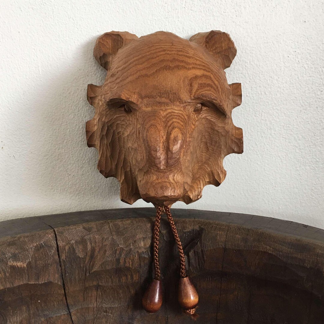 1970 年代のヴィンテージ アイヌ クマの木彫り - Etsy 日本