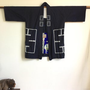 Vintage Japanese indigo dyed hanten jacket