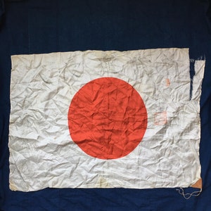 Bandiera di seta giapponese originale degli anni '40 della seconda guerra mondiale
