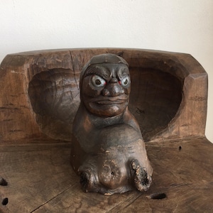 1960 Japanese vintage DARUMA doll wood