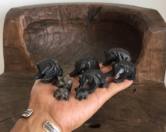 ヴィンテージの日本のアイヌの精巧な手彫りの鮭の熊 - Etsy 日本