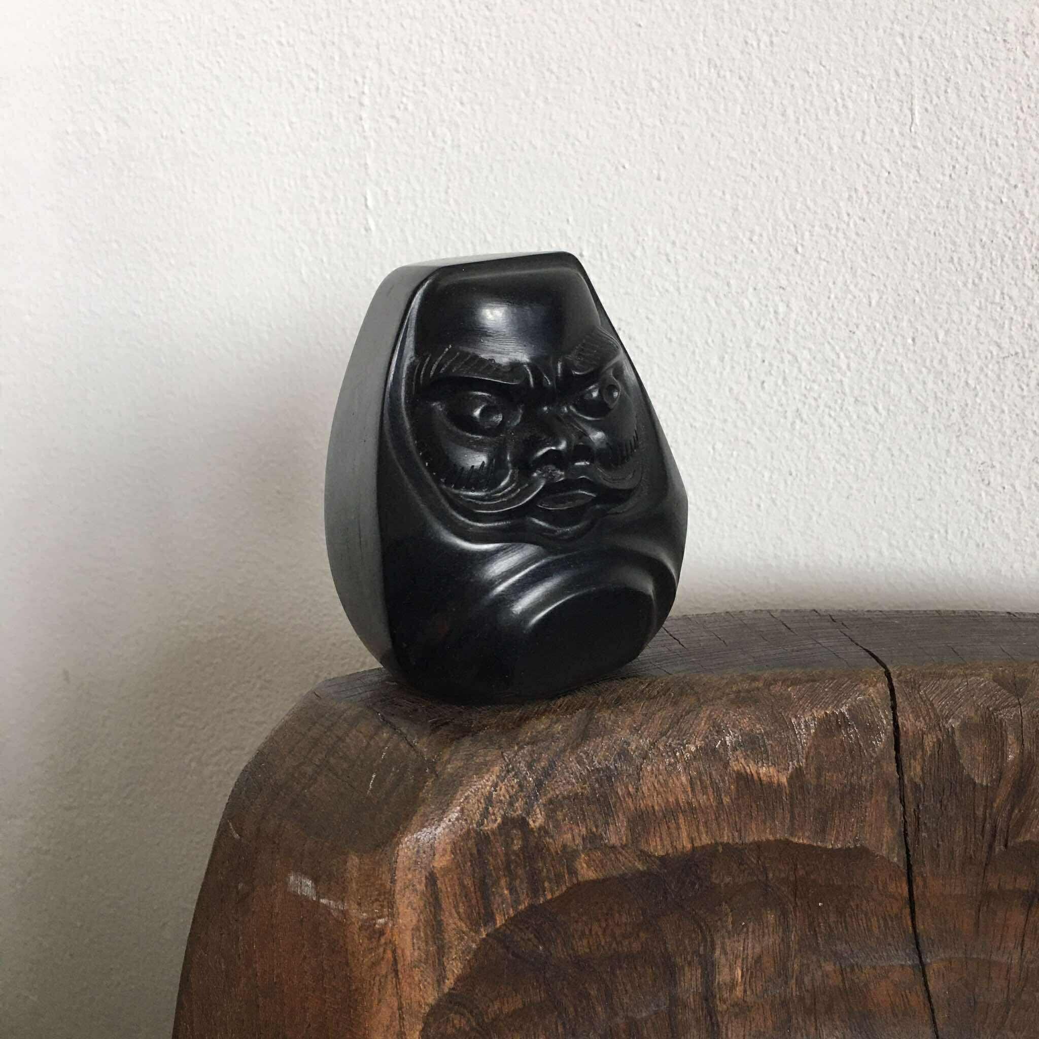 ヴィンテージ 日本製だるま 那智黒 黒石 - Etsy 日本