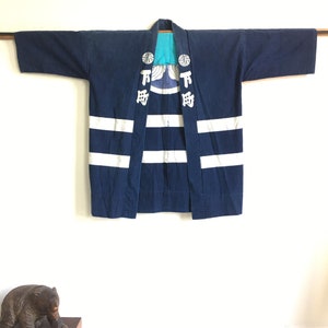 Vintage Japanese indigo dyed hanten jacket