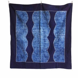 vintage Japanese Sashiko Shibori Handmade Fabric