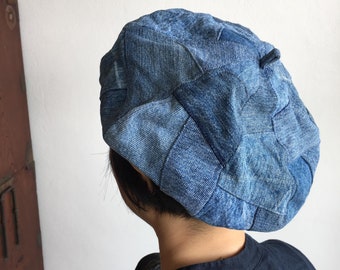 Boro Patchwork Japan Fabric Beret Hat - Etsy