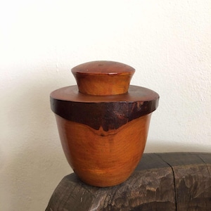 Japanese Wooden Tea caddy Natural Wood Turned Tea caddies