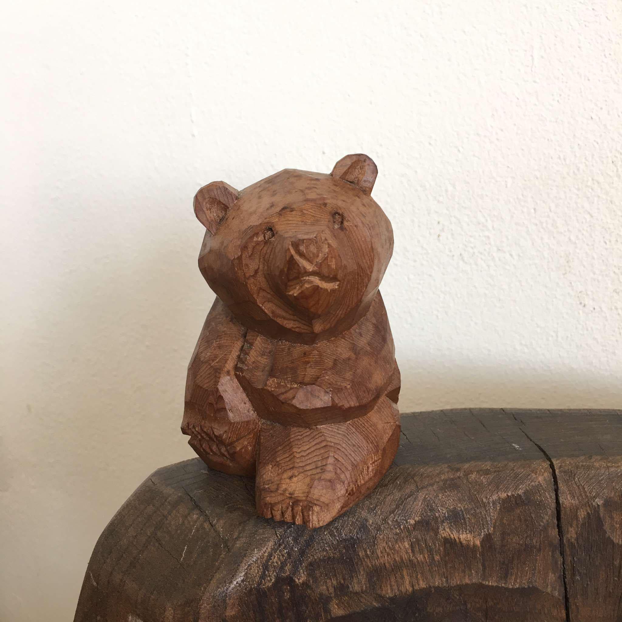 Vintage 1970s Japanese Bear Wood Carving - Etsy