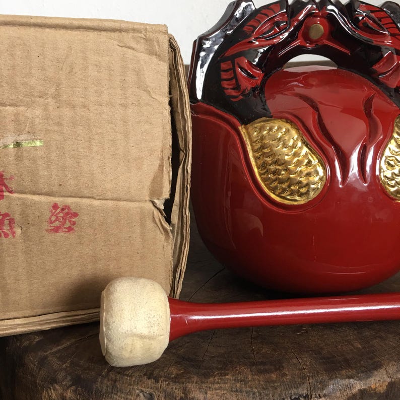 Japanese Wooden Muyu Mokugyo Buddhist Monk Instrument Drum Fish - Etsy
