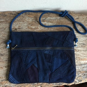Remake Kendo Sashiko Patchwork Japan indigo sacoche tas