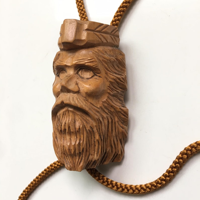 Vintage 1970 Ainu Wooden Japanese Bolo Tie Etsy