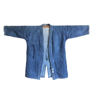 Vintage Japanese indigo dyed Boro Kendo Gi jacket