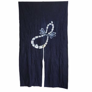 Vintage Japanischer Shibori Indigo Noren Vorhang