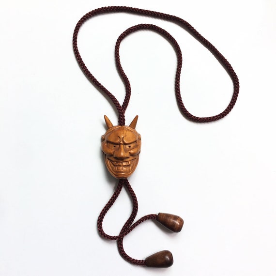 Vintage Hannya Noh Japanese Bolo Tie Etsy