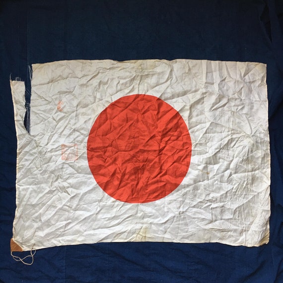 1940 年代のオリジナルの第二次世界大戦時の日本の絹の旗 - Etsy 日本