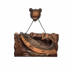 Vintage 1980s Japanese Ainu wood carving