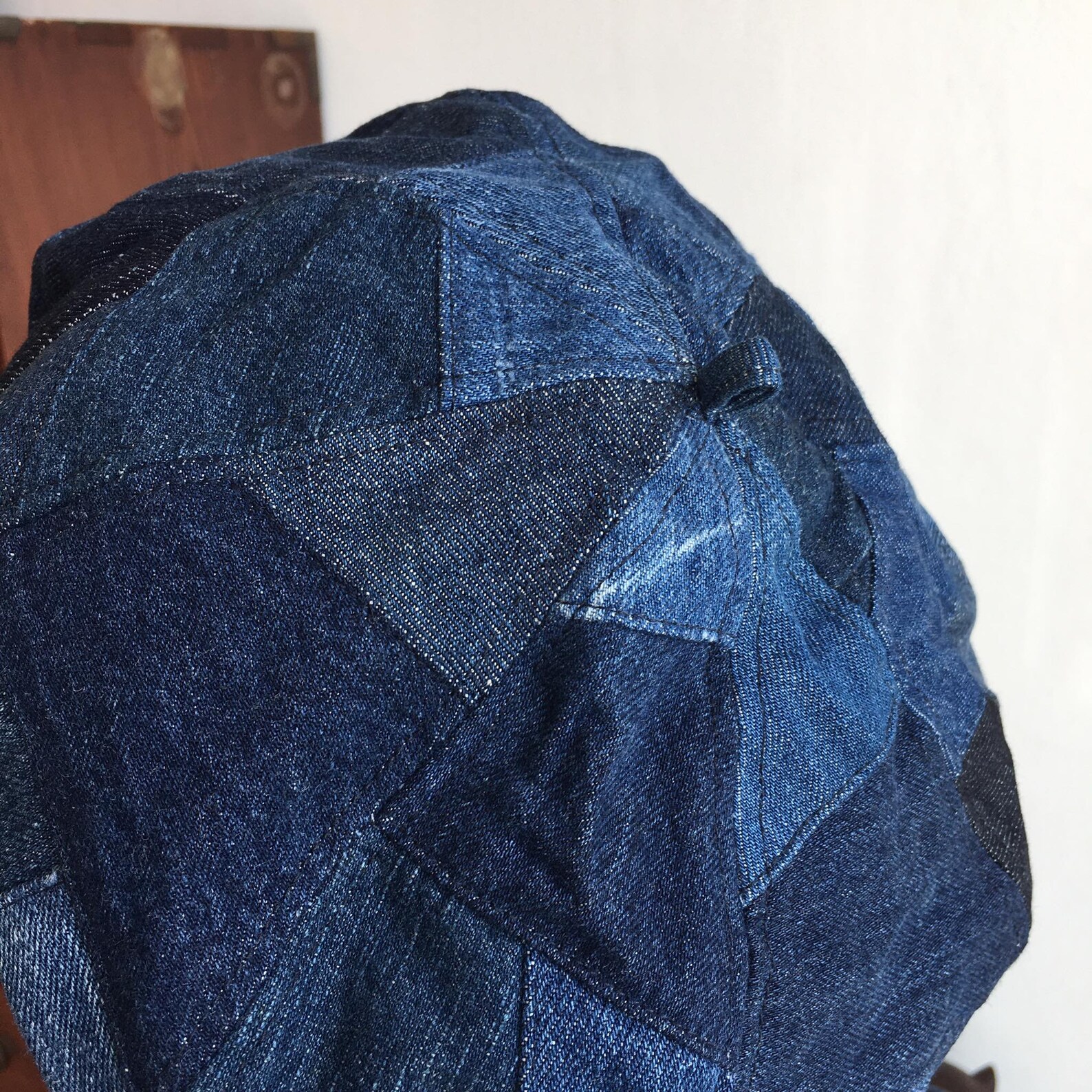 Remake Vintage Denim Patchwork Beret Hat - Etsy