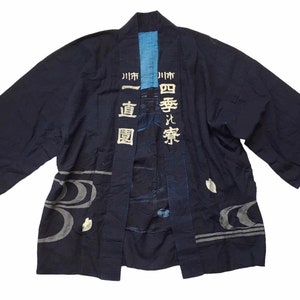 Vintage Japanese indigo dyed hanten jacket