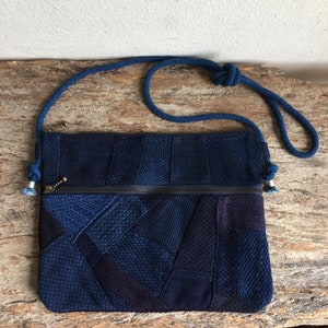 Remake Kendo Sashiko Patchwork Japan indigo sacoche tas