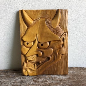 Vintage Japanese Handmade Kabuki Hannya Wooden